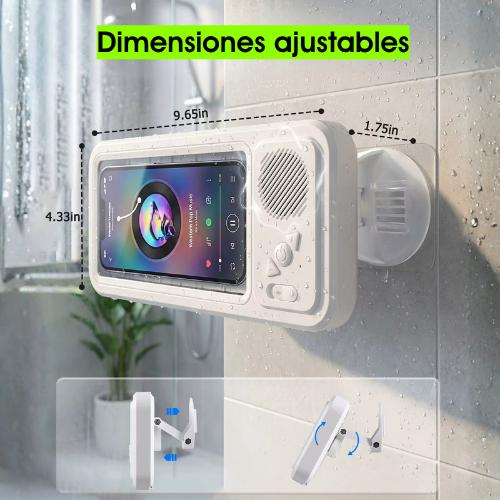 Protector para el celular impermeable con bluetooth en ducha