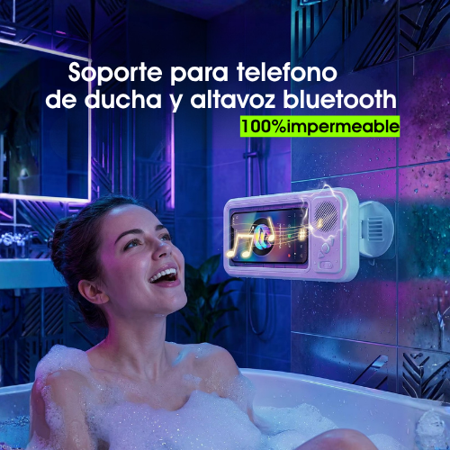 Protector para el celular impermeable con bluetooth en ducha