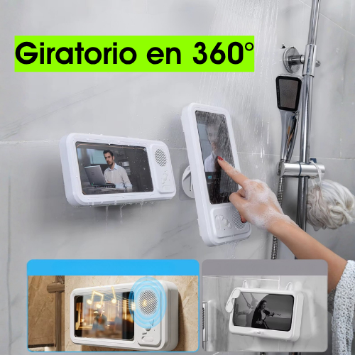 Protector para el celular impermeable con bluetooth en ducha